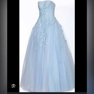 Jovani Light Blue Ball Gown Dress